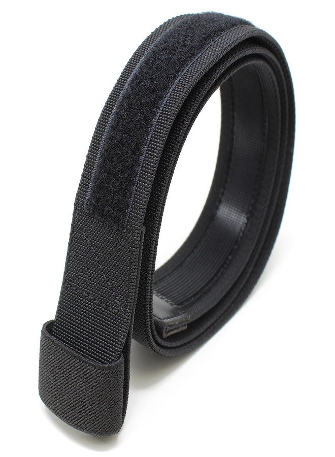 BC Belts Flexible Black Nylon Belt with Adjustable Hook and Loop Closure – No Buckle No Metal and TSA Approved (Black-L) - Image 1